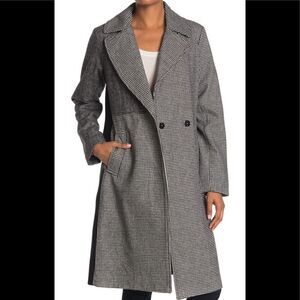 Rachel Roy mixed print mid length coat size S/CH/P